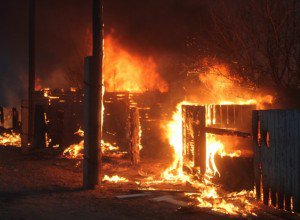 В Волгоградской области произошёл крупный пожар